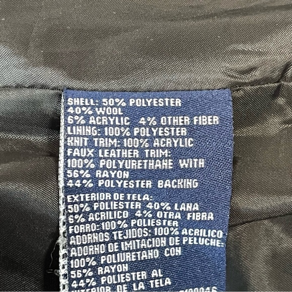 Green With Envy Coat Womens Large Black Wool Blend Jacket Lined Pockets Buttons - Picture 6 of 14